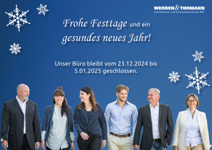 Frohe Weihnachten und schöne Feiertage! 